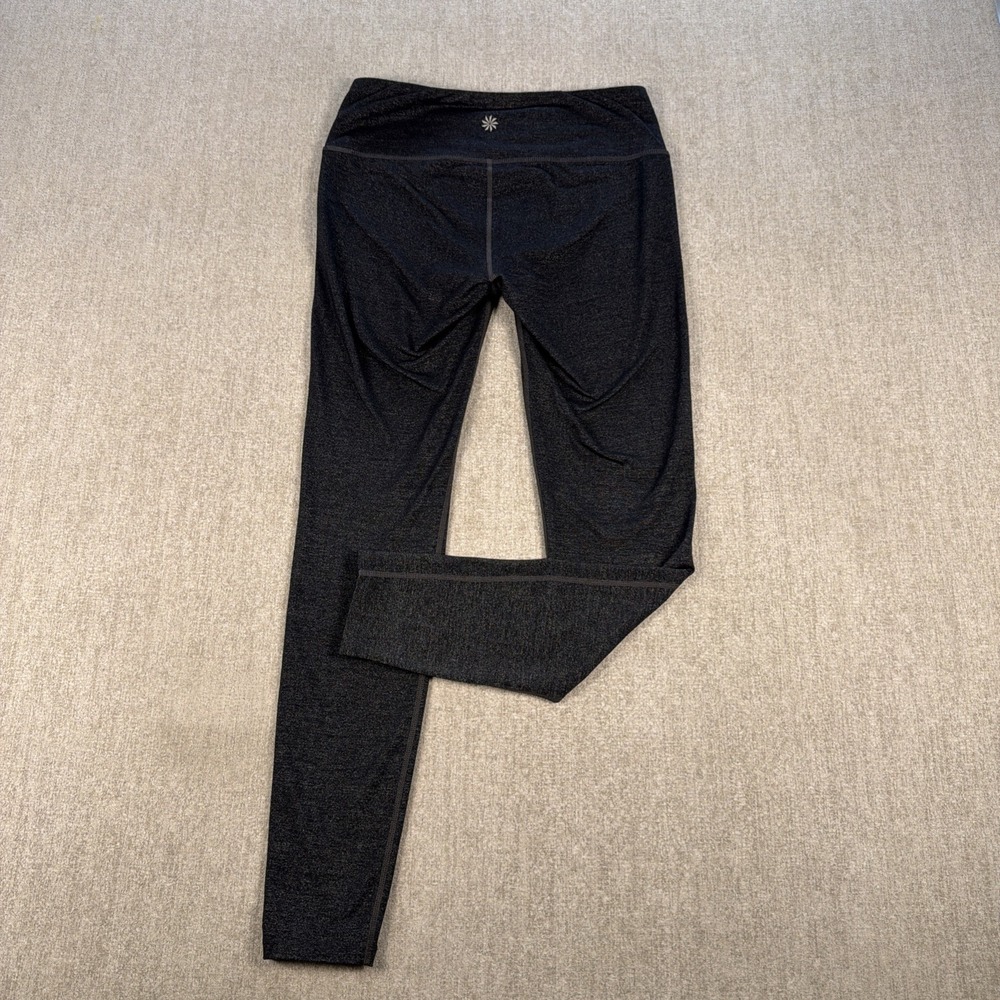 Athleta Leggings Women Small Grey Shimmer Mid-Rise Active Yoga Ankle Leggings